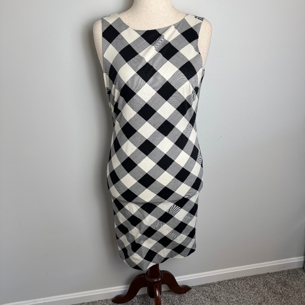 The Limited Black and White Plaid Dress